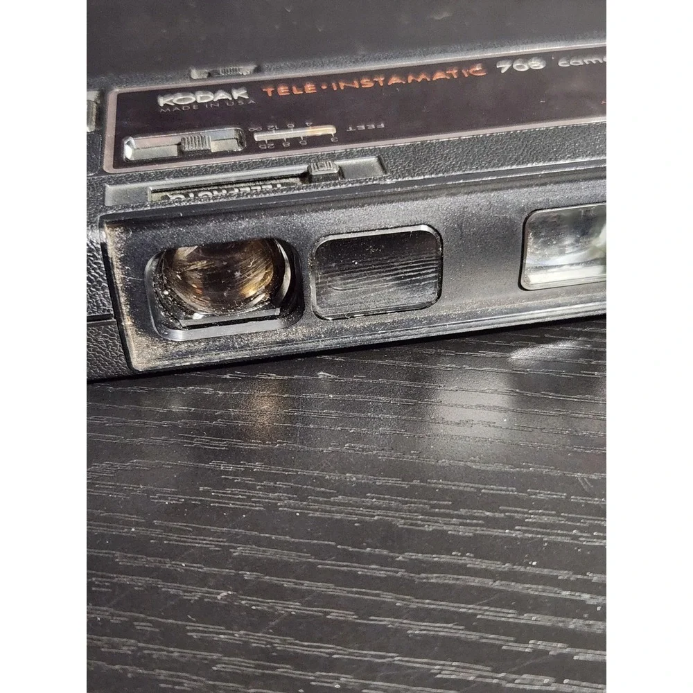 Kodak Tele Instamatic 708 Camera Vintage‎ Black Made in USA
